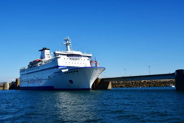 Saint Malo Francia Settembre 2020 Barca Nel Porto — Foto Stock