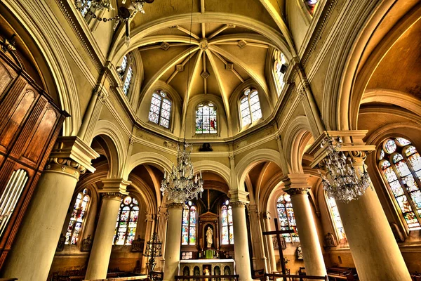 Triela Sur Seine Francie Června 2020 Historický Kostel Martina — Stock fotografie