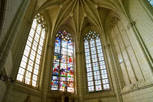 Montresor France July 2020 Saint Jean Baptiste Collegiate Church — Stock Photo, Image