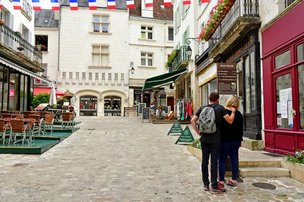 Loches Franța Iulie 2020 Orașul Vară — Fotografie, imagine de stoc