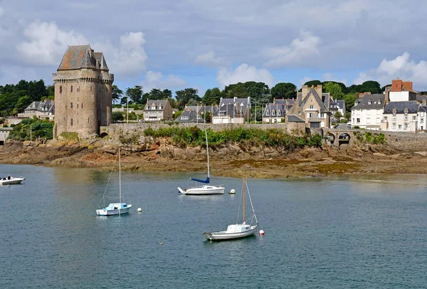 Saint Malo Francie Září 2020 Přístav Pevnostní Věž Malebné Čtvrti — Stock fotografie