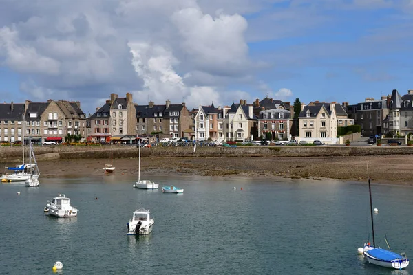 Saint Malo Francja Wrzesień 2020 Port Malowniczej Dzielnicy Saint Servan — Zdjęcie stockowe