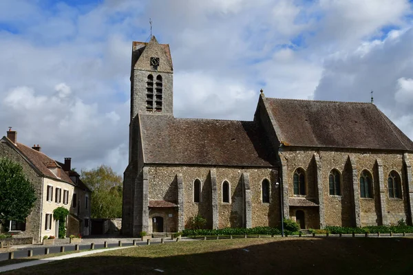 Blandy Les Tours Francia Agosto 2020 Histórica Iglesia San Mauricio — Foto de Stock