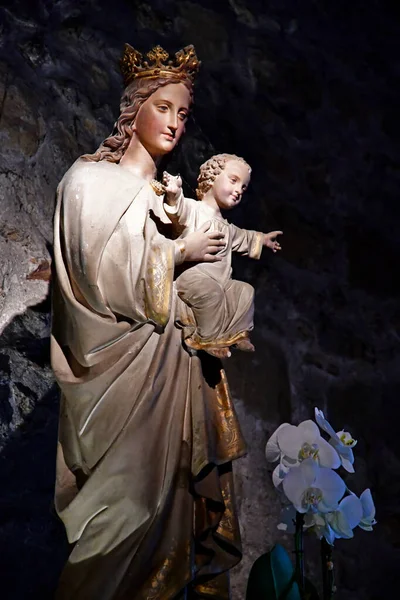 Barbizon France August 2020 Virgin Jesus Statue Picturesque Chapel — Stock Photo, Image