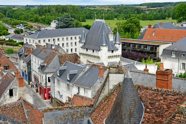 Loches Francia Luglio 2020 Pittoresca Città — Foto Stock