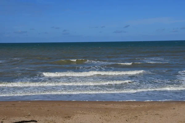 Cabourg Fransa Ekim 2020 Grand Hotel Arkasındaki Sahil — Stok fotoğraf