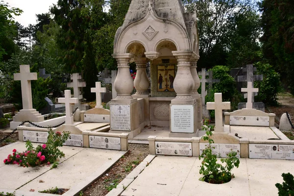Sainte Genevieve Des Bois Francia Agosto 2020 Pintoresco Cementerio Ruso —  Fotos de Stock