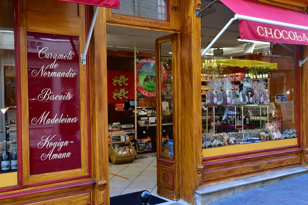 Honfleur Prancis Agustus 2020 Penjual Coklat — Stok Foto
