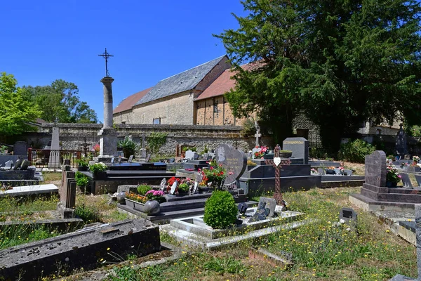 Authevernes France July 2020 Picturesque Cemetery — стокове фото