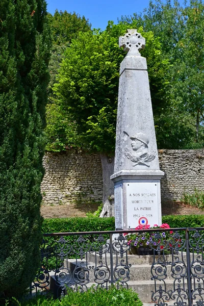 Authevernes Fransa Temmuz 2020 Savaş Anıtı — Stok fotoğraf