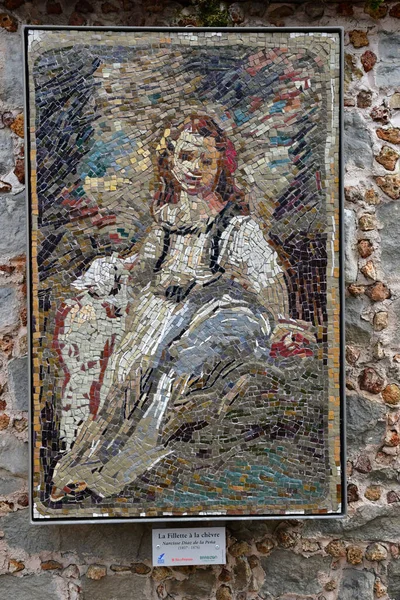 Barbizon Frankrike Augusti 2020 Mosaik Kopia Målning — Stockfoto