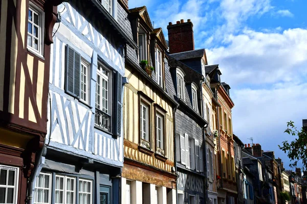 Honfleur Frankrike August 2020 Den Pittoreske Byen Sommeren – stockfoto