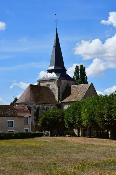 Avernes France August 2020 Church — 图库照片