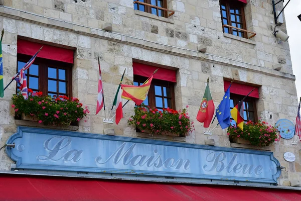 Honfleur France Août 2020 Restaurant Dans Centre Ville — Photo