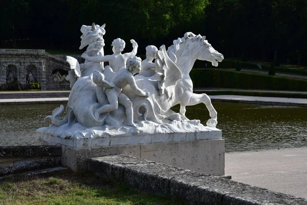 Vaux Vicomte Francja Sierpień 2020 Historyczny Park Zamkowy — Zdjęcie stockowe