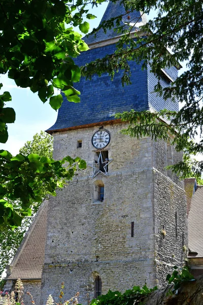 Authevernes France Juillet 2020 Église Notre Dame — Photo