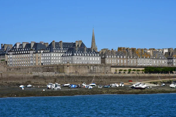 Saint Malo Francja Wrzesień 2020 Miasto Otoczone Murami — Zdjęcie stockowe