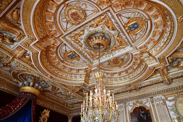 Fontainebleau France August 2020 Throne Room Historical Castle — Stock Photo, Image