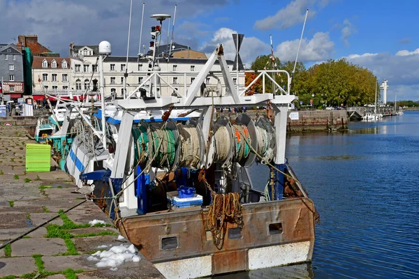 Honfleur France August 2020 Boats Port — Stock Photo, Image