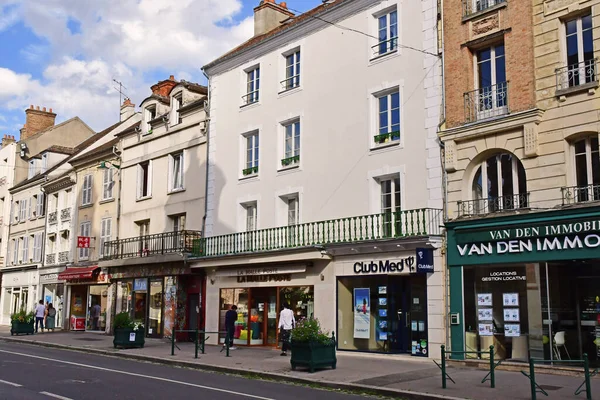 Fontainebleau Franciaország Augusztus 2020 Üzletek Belvárosban — Stock Fotó