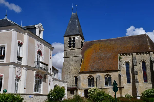 Longuesse Frankrijk Augustus 2020 Het Stadhuis Kerk — Stockfoto