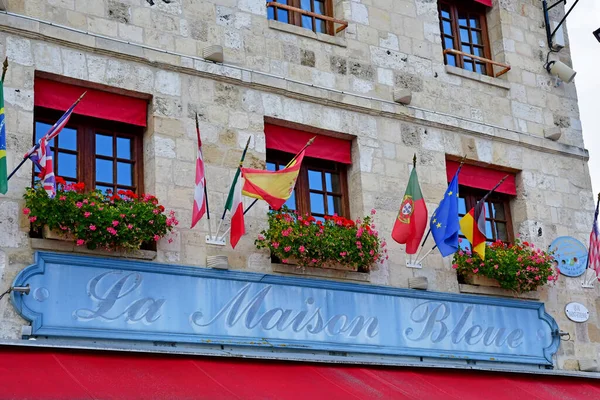 Honfleur France Août 2020 Restaurant Dans Centre Ville — Photo