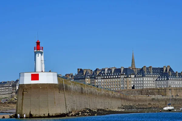 Saint Malo Francja Wrzesień 2020 Miasto Otoczone Murami — Zdjęcie stockowe