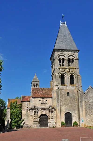 Morienval Francie Duben 2017 Opatský Kostel Notre Dame — Stock fotografie
