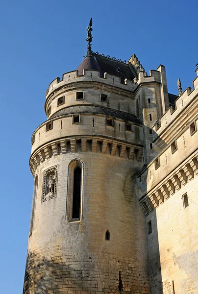 Pierrefonds Francie Duben 2017 Historický Hrad Restaurován Eugene Viollet Duc — Stock fotografie