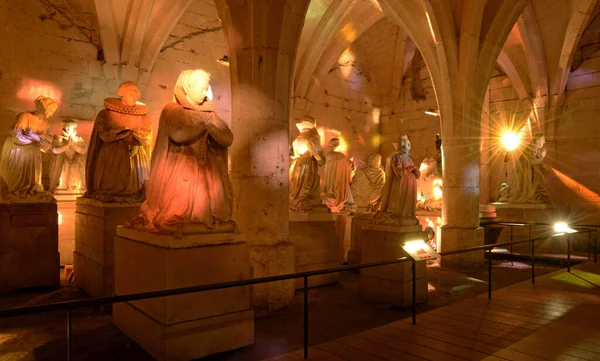 Pierrefonds France Avril 2017 Statues Couchées Dans Crypte Château Historique — Photo