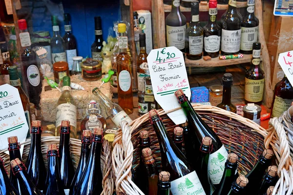 Honfleur França Agosto 2020 Comerciante Vinho — Fotografia de Stock