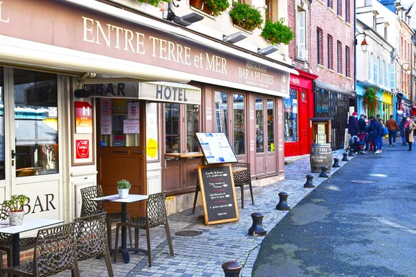 Honfleur France Août 2020 Restaurant Dans Centre Ville — Photo