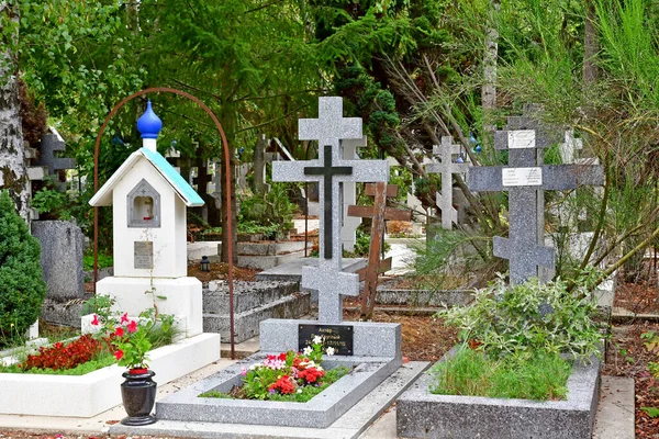 Sainte Genevieve Des Bois Francia Agosto 2020 Pittoresco Cimitero Russo — Foto Stock