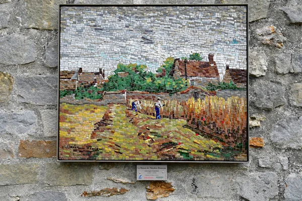 Barbizon Frankrike Augusti 2020 Mosaik Kopia Målning — Stockfoto