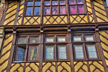 Amiens, France - april 3 2017 : an old house in the city centre clipart