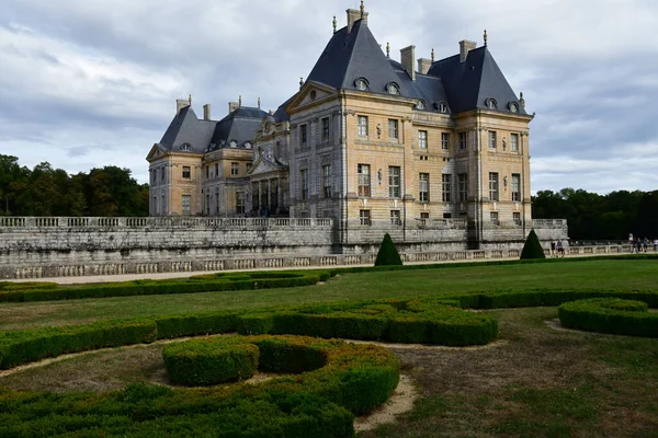 Vaux Vicomte Francja Sierpień 2020 Historyczny Zamek Zbudowany Przez Nicolasa — Zdjęcie stockowe