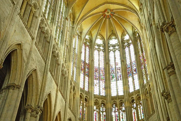 Beauvais Francie Duben 2017 Vyšší Gotický Sbor Katedrály Světě — Stock fotografie