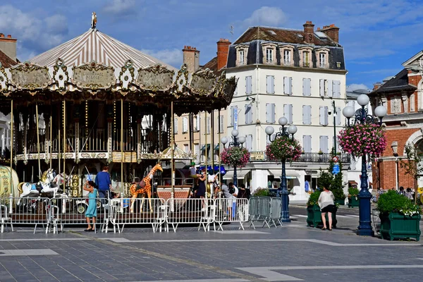 Fontainebleau Frankrike Augusti 2020 Pittoresk Karusell — Stockfoto