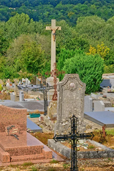 Delincourt Frankrike April 2017 Kyrkogården — Stockfoto