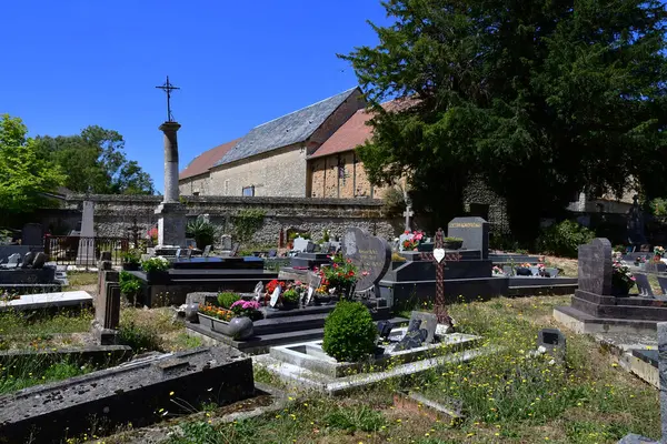 Authevernes Fransa Temmuz 2020 Pitoresk Mezarlık — Stok fotoğraf