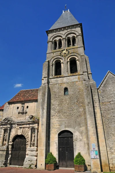 Morienval Francia Aprile 2017 Chiesa Abbaziale Notre Dame — Foto Stock