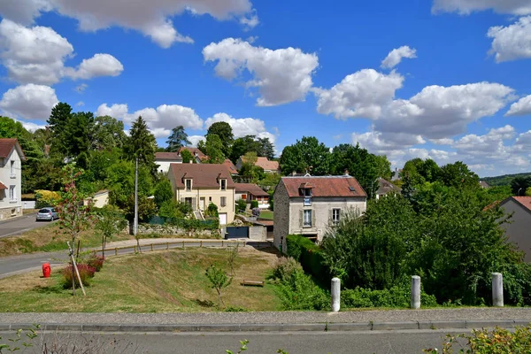 Hardricourt Fransa Ağustos 2020 Yazın Pitoresk Köy — Stok fotoğraf