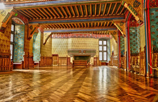 Pierrefonds France April 2017 Historic Castle Restorated Eugene Viollet Duc — стокове фото