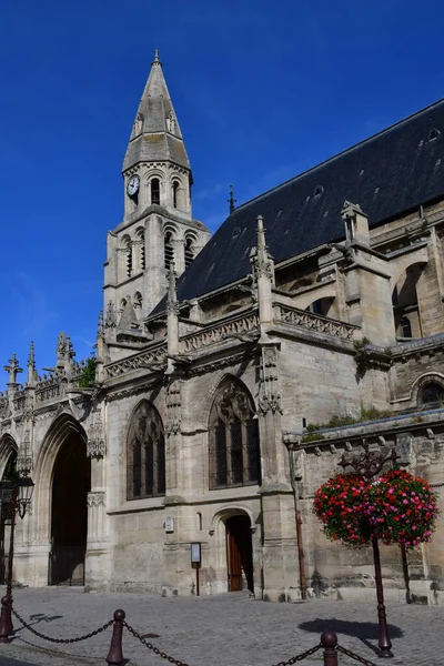 Poissy Francia Julio 2020 Iglesia Colegiata —  Fotos de Stock