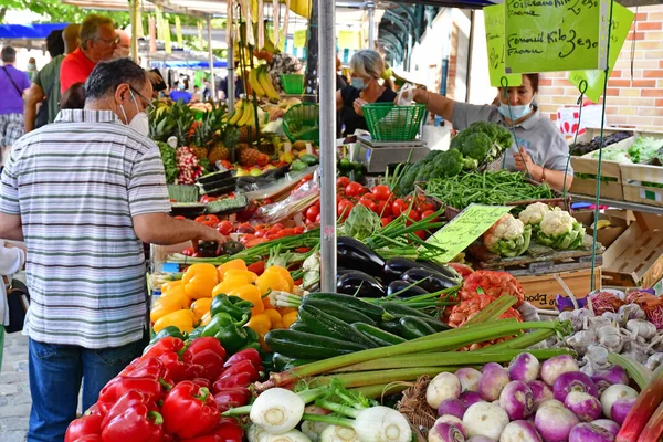 Poissy Francia Luglio 2020 Mercato Della Domenica — Foto Stock