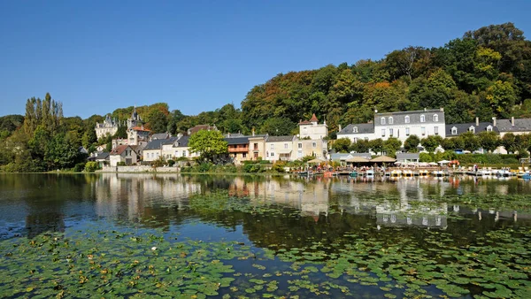 Pierrefonds France April 2017 Picturesque Village Lake — Stock Photo, Image