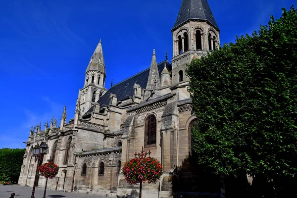 Poissy Francia Julio 2020 Iglesia Colegiata — Foto de Stock