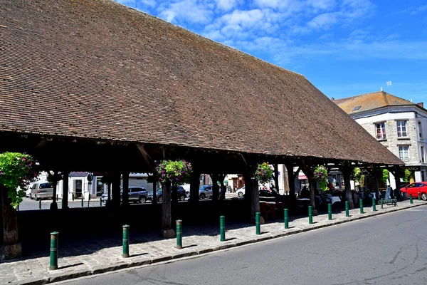 Milly Foret France August 2020 15Th Century Covered Market — Stock Photo, Image