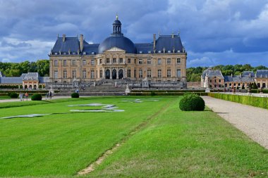 Vaux le Vicomte, France - august 23 2020 : the historical castle built by Nicolas Fouquet clipart