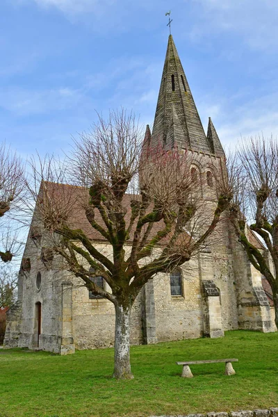 Gadancourt Frankreich Februar 2021 Die Kirche Saint Martin — Stockfoto